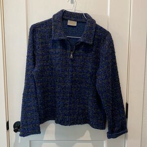 Weave of the Irish Ladies Wool Blend Blazer.  Full Zip.  Size Medium.